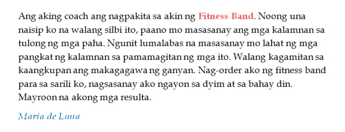 resulta ng fitness band