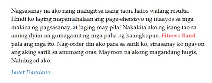 fitness band mga review